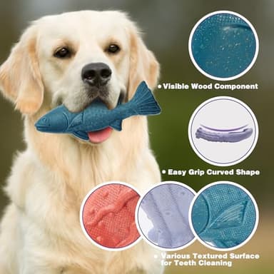 Kimee Dog Toys for Aggressive Chewers, 3 Pack Indestructible Dog Chew Toys, Super Chewer Toys with Tough Nylon Bacon Flavor for All Breed Sizes, Teeth Cleaning & Training, Boredom Relief - Image 7