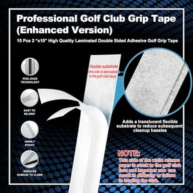 KINGRASP Premium Rubber Golf Grips 13 Pack, Anti-Slip，Super Stability,Cord Rubber, Golf Club Grips,Standard/Mid Size/Oversize, 13 Grips with All Kits - Image 2