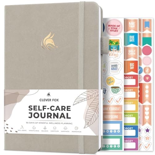 Clever Fox Self-Care Journal – Daily Reflection Notebook – Mental Health & Personal Development Planner, Meditation & Mood Log, A5 (Foggy Alps) - Image 1