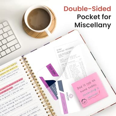 Lined Spiral Journal Notebook for Women, A5 Cute College Ruled Hardcover Notebook for Work & Note Taking, Pretty Journal for Writing, 140 Pages, Checkered - Image 5