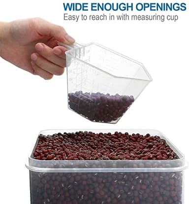 VERONES Large Tall Airtight Food Storage Containers, 10 PACK Plastic Airtight Kitchen & Pantry Organization, Ideal for Flour & Sugar Plastic Canisters with Labels - Image 5