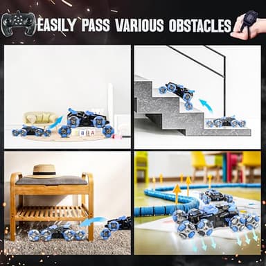 8WD Gesture Sensing Stunt Rc Cars - 2.4Ghz Hand Controlled Drift Car with Spray, Light & Sound, 360° Rotation Transform Climbing Car Toy for Ages 8-13 Boys Girls, Birthday Gifts Ideas for Kids - Image 6
