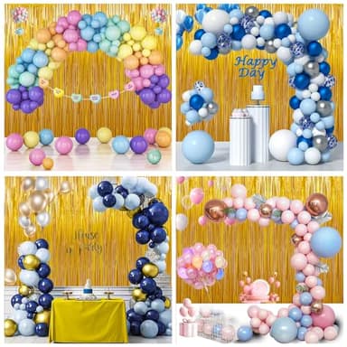 Birthday Party Decorations: 3 Pack 3.3 x 9.9 ft Gold Foil Fringe Curtains Party Supplies, Tinsel Curtain Backdrop for Parties/Birthday/Photo Booth - Image 7