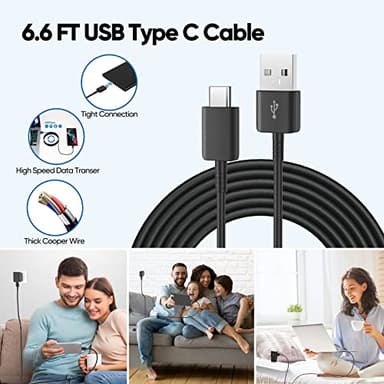 Android Phone Charger, Samsung Charger Fast Charging Cord with 6.6ft Type C Cable for Samsung Galaxy S25Ultra/S25/S24/S23/S23 Ultra/S22/S21/S20/S20+/S10/S10+/S10e/S9/S9+/S8/S8Plus/Note 8/9/10/20 - Image 5