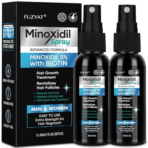 5% Minoxidil for Men Hair, Minoxidil for Women Hair Growth, Minoxidil Hair Growth Spray 2PCS. - Image 1