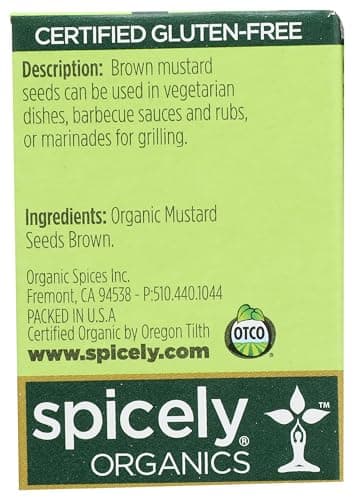Spicely Organic Mustard Seeds Brown Whole 0.60 Ounce ecoBox Certified Gluten Free - Image 7