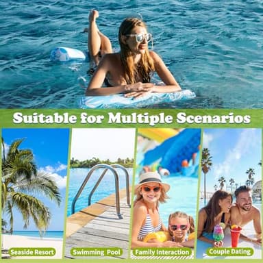 Pool Floats - 2 Pack Pool Floats Adult Size 4-in-1 Pool Floaties Hammock, Swimming Pool Water Hammock Lounge, Thick PVC Material - Image 3