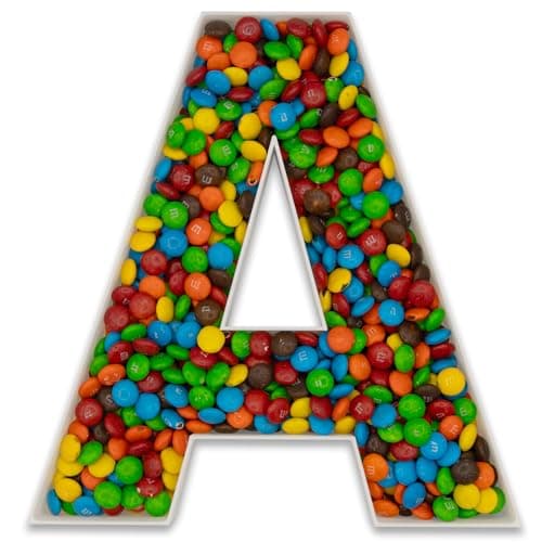 10" Reusable Plastic Box Form Tray Display for Treats, Charcuterie, Cake Pop, Candy, Charcuterie Box, Custom Charcuterie Letters Fillable - Reusable Letter Box - (White Plastic, A) - Image 1