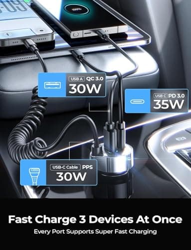 LISEN 65W for iPhone 17 16 15 Pro Max Car Charger USB C Fast Charging,Super Fast for iPhone 15 16 17 Pro Car Charger Type C Adapter Fit iPhone 17 16 15 Air ProMax Plus,Samsung Galaxy S25/24,Android - Image 5