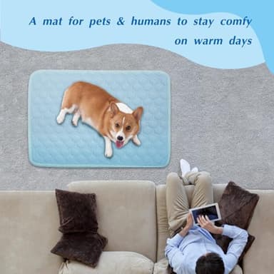 Upgraded Self-Cooling Mat for Dogs & Cats - Thicken Washable, Non-Toxic, Foldable & Non-Slip Dog Cooling mat Pet Cooling Pad for Indoor, Outdoor, Car Kids and Adults Use- Perfect for Summer - Image 7