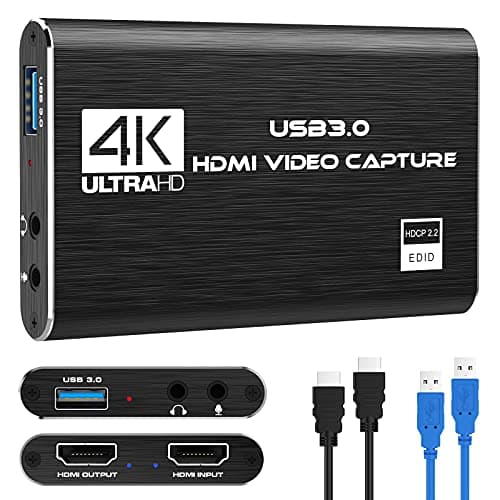 Capture Card Nintendo Switch, 4K HDMI Video Capture Card, 1080P 60FPS, HDMI to USB 3.0 Capture Card for Streaming Work with Camera/Xbox/PS4/PS5/PC/OBS - Image 1