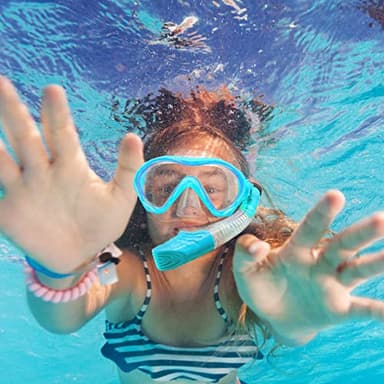 HH HHAO SPORT Kids Mask Fins Snorkel Set Snorkeling Packages, with Diving Mask, Snorkel, Adjustable Swim Fins, Mesh Bag, Anti-Fog Anti-Leak Snorkeling Gear for Kids for Snorkeling Swimming Diving - Image 7