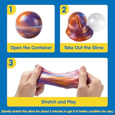 JOYIN Slime Party Favors, 36 Pack Galaxy Slime Ball - Stretchy, Non-Sticky, Mess-Free, Stress Relief, and Safe - Toys for Girls and Boys - Classroom Reward, Party Supplies - Image 7