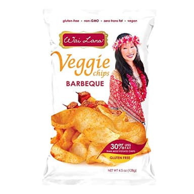 Barbeque Veggie Chips (5 Pack of 4.5 Ounce Individual Bags) - Gluten Free, Non-GMO, Vegan, Zero Trans Fats – Wai Lana - Image 1