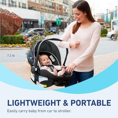Graco SnugRide Lite LX Infant Car Seat, Rear-Facing, Lightweight, Adjustable Base, Easy Install, Studio - Image 7