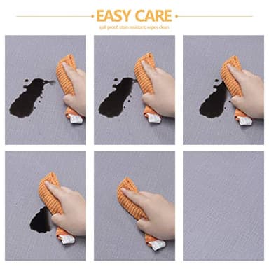 sancua 100% Waterproof Rectangle PVC Tablecloth - 54 x 78 Inch - Oil Proof Spill Proof Vinyl Table Cloth, Wipe Clean Table Cover for Dining Tables, Buffet Parties and Camping, Grey - Image 6