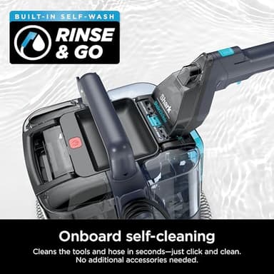 Shark StainStriker Portable Carpet, Upholstery & Area Rug Cleaner, XL Tool & Self-Cleaning, Stain & Odor Remover, Perfect for Car Interior with 3 Cleaning Tools & Solution, PX225BRN, Royal Purple - Image 6