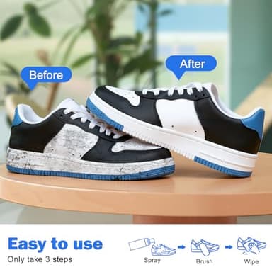 Foam Shoe Cleaner, White Sneaker Cleaner Kit for Tennis Shoes, Running, Golf, PU, Nubuck,Sole, Shoe Cleaning Kit 1Pack - Image 5