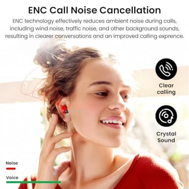 TOZO T12 Wireless Earbuds Bluetooth 5.3 Headphones, Call ENC Noise Cancelling Mic, 55Hrs Playtime App Customize EQ IPX8 Waterproof LED Digital Display Premium Sound Headset - Image 6