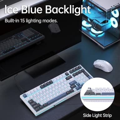 KEMOVE K98SE Mechanical Gaming Keyboard, 98 Keys LED Backlit Programmable, 96% Wired Computer Keyboard with Double Sound Dampening Foam, Pre-lubed Red Switch - Image 4
