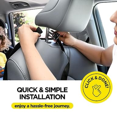 lebogner Back Seat Cover For Kids + 3 Pocket Storage Organizer, 2 Pack X-Large Waterproof Kick Mats Backseat Protector, Car Seat Back Protectors For Vehicles To Protect From Dirt, Mud & Scratches - Image 6