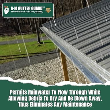 A-M Gutter Guard - Heavy Duty Lifetime Quality Aluminum Leaf & Debris Protection for 5-inch and 6-inch (5 Inch-200 Feet, Mill Finish) - Made in The USA - Image 8