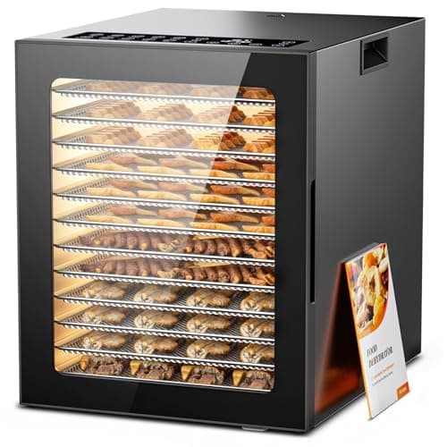 Food Dehydrator, 12 Stainless Steel Trays in 850W Electric Dehydrator Machine, 48 Hour Digital Timer and 165°F Temperature Control, Food Dryer for Jerky, Dog Treats, Herbs, Meat, Fruit and Veggies - Image 1