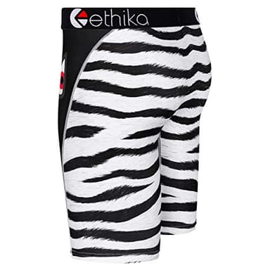 Ethika Men’s Boxer Brief, Knee Length, 4-Way Stretch Performance Underwear with Graphic Prints – Bomber Z (AST, M) - Image 2