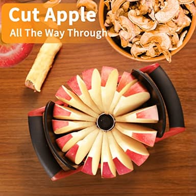 [Upgraded] Newness 5.12 Inch Large Apple Slicer, Cut 16 Thin Slices All the Way Through, HEAVY - DUTY Stainless Steel Apple Corer & Slicer for Fruits & Vegetables - Dishwasher Safe - Image 4