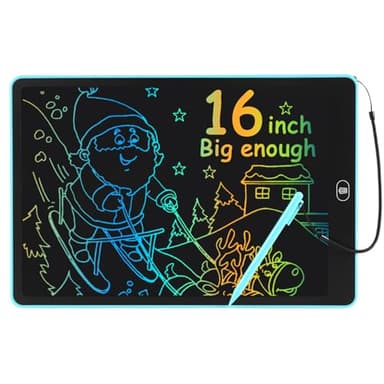 16 inch LCD Writing Tablet for Kids Adults,Colorful Drawing Pad Doodle Board School Supplies Christmas Gifts Toys for Girls Boys 3 4 5 6 7 8 Year Old Girl Boy Birthday Gift Ideas (Blue) - Image 2
