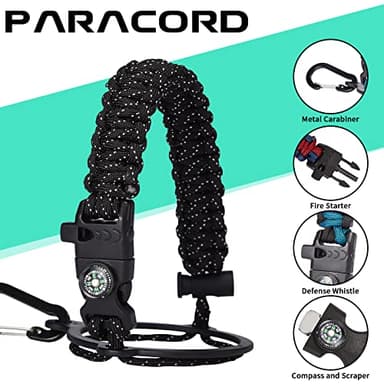 DIGJUPER Insulated Water Bottle 64oz - w/Paracord Handle, Straw & Spout Lids, Carrier Bag, Half Gallon Sport Stainless Steel Water Flask Jug, Thermo Mug Double-wall Vacuum Water Bottle - Image 6