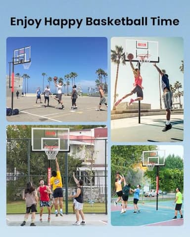 IGL In ground Basketball Hoops Outdoor, 10ft Height Adjustable Basketball Goal In ground with Shatterproof Backboard and Pro-Style Rim (52 inch Backboard) - Image 7