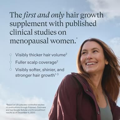 Nutrafol Women's Balance Hair Growth Supplements, Ages 45 and Up, Clinically Proven for Visibly Thicker Hair and Scalp Coverage, Dermatologist Recommended - 1 Month Supply - Image 3