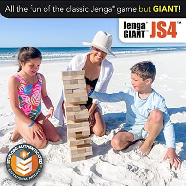 Jenga Giant - Hardwood Blocks - Stacks to Over 3 feet - Officially Licensed - JS4 - Image 2