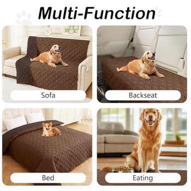hyha Waterproof Dog Bed Blanket, Soft Pet Blankets, Waterproof Couch Cover for Dogs, Reversible Sofa Covers Washable for Furniture (30x70 Inch, Chocolate/Brown) - Image 5