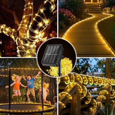 Solar Rope Light Waterproof IP65 39FT 100LEDs Outdoor LED ‎Solar Outdoor Lights for Party Garden Yard Home Wedding Christmas Halloween Holiday Tree Decoration Lighting - Image 6
