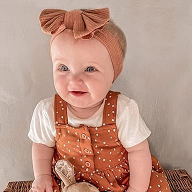 Niceye Baby Girls Headbands with Bows Handmade Hair Accessories Stretchy Hairbands for Newborn Infant Toddler - Image 2