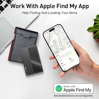 BFADEHA 2025 [Apple MFi Certified] (iOS Only) Bluetooth Tracker Smart Finder for Apple Find My iPhone Card Wallet GPS Tracker, 5-10 Years Battery, Keys Finder and Item Locator for Keys, Bags, Passport - Image 2