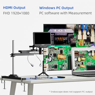 Andonstar AD409 SA 10.1'' HDMI Soldering Digital Microscope with Slide Rail Arm, Endoscope, 300X USB Electronic Microscope Camera for Professional PCB Repair, Soldering, Electronics, Windows PC - Image 5