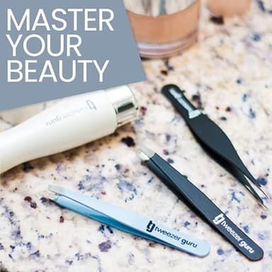 Tweezer Guru Tweezers for Women Facial Hair & Men – Precision Slant-Pointed Eyebrow Tweezer for Ingrown Hair, Blackhead & Splinter Removal (Black) - Image 9