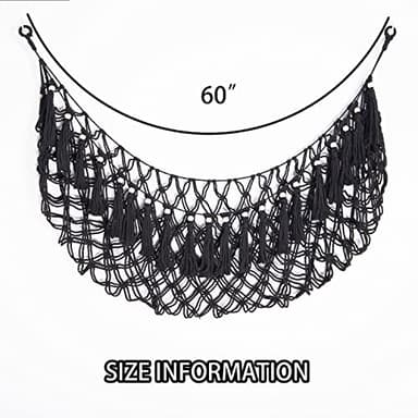 YKBU Large Stuffed Animal Net or Hammock Macrame Toy Display Plush Toy Holder Wall Hanging Net for Stuffed Animal Storage_Black - Image 6