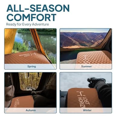 LOSTHORIZON Air & Foam Camping Mattress, Self-Inflating Sleeping Pad, 4.5" Thick, with Pump Sack, Single - Image 6