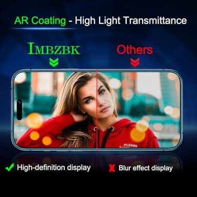 IMBZBK [Auto-Dust Removal] 3 Pack Matte Screen Protector for iPhone 17 Pro [Military Grade] Accessories, Case Friendly Film, 3 Tempered Glass Camera Lens Protector, Anti-Glare, Smooth as Silk - Image 3