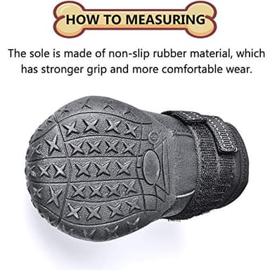 XSY&G Dog Boots,Waterproof Dog Shoes,Dog Booties with Reflective Rugged Anti-Slip Sole and Skid-Proof,Outdoor Dog Shoes for Medium Dogs 4Pcs-Size 1 - Image 4