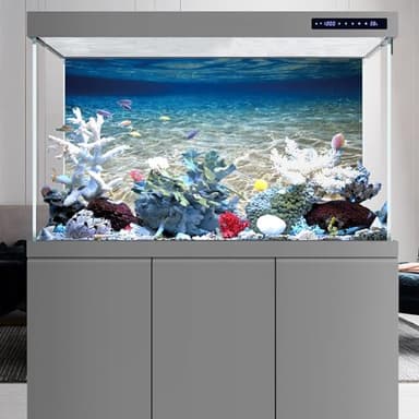 AWERT 36x18 inches Ocean Floor Aquarium Background Underwater Fish Tank Background Undersea Theme Aquarium Background - Image 2