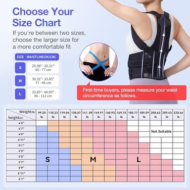 Kepwaa Posture Corrector for Women and Men, Upgraded Full Back Brace Support, Adjustable Shoulder Straightener for Improving Back Posture, Relief for Upper and Lower Back, Lumbar, Neck, Shoulder Pain - Image 4