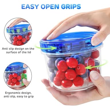 Freezer Storage Containers, [6 Pack-16 Oz] Airtight Plastic Food Storage Containers with Twist Top Lids, Soup, Meal Prep Containers | BPA Free | Stackable | Leakproof | Microwave/Dishwasher Safe - Image 4