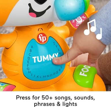 Fisher-Price Baby Learning Toy Link Squad Bop & Groove Tiger with Music & Lights for Ages 9+ Months, Compatible Only with Link Squad Items - Image 4