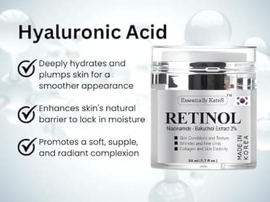 Retinol Moisturizer Cream 50 ml - Pack of 1 - Face, Eye, Forehead, Crow's Feet, Décolleté & Neck Cream - Fights Sagging Appearance, Puffiness, Wrinkles and Dark Circles - Korean Skincare - Image 7