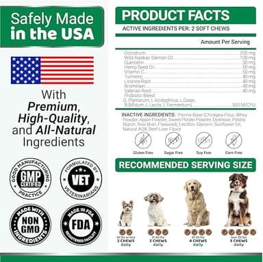Dog Allergy Relief Chews - Dog Itching Skin Relief Treatment Pills - 170 Treats - Anti-Itch - Itchy and Paw Licking - Hot Spots - Omega 3 Fish Oil - Dry Skin & Coat Supplement - Beef Liver Flavor - Image 6